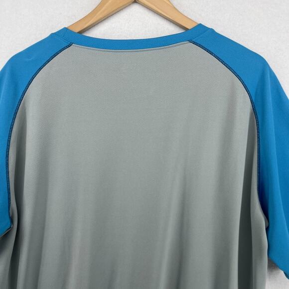 ALO Shirt Mens 2XL Cool Fit Performance Short Sleeve Colorblock Jersey Blue - Picture 5 of 15